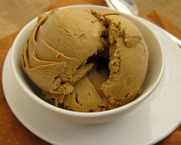 organic smooth maple ice cream in a bowl
