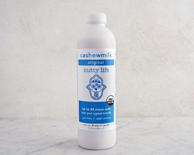 nut milk cashew bottle