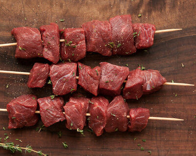grassfed beef kebobs skewers