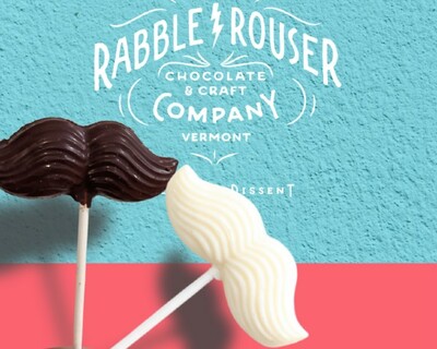 chocolate mustache on a stick