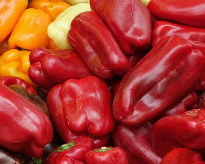 organic red peppers