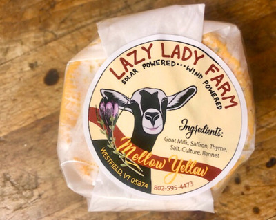 saffro infused goat cheese off grid vermont