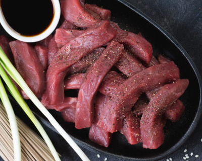 raw stirfry beef
