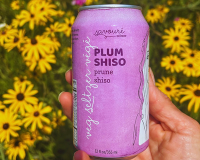 savoure plum shiso seltzer