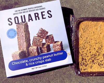 peanut butter chocolate with rice crisps truffle slab