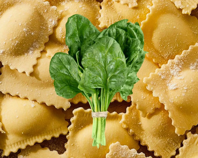 vegan fresh spinach artichoke ravioli