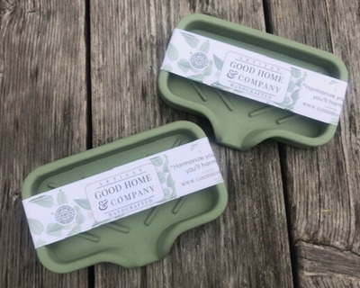 vermont made concrete soap dish