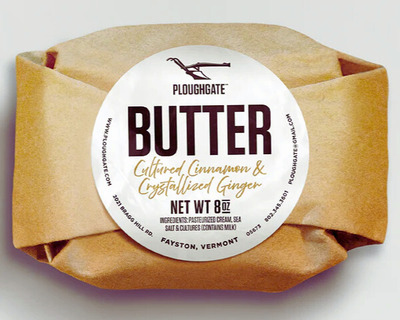 vermont made cultured cinnamon and crystalized ginger butter