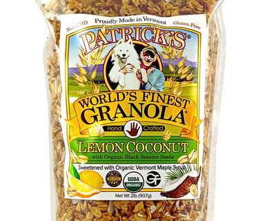 lemon coconut granola made in vermont
