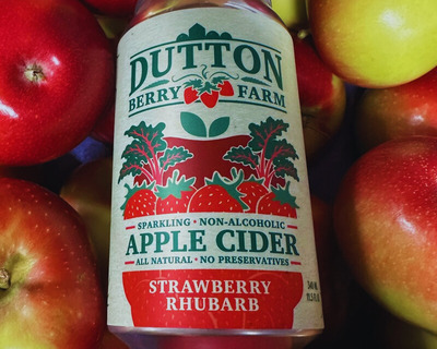 strawberry rhubarb sparkling cider