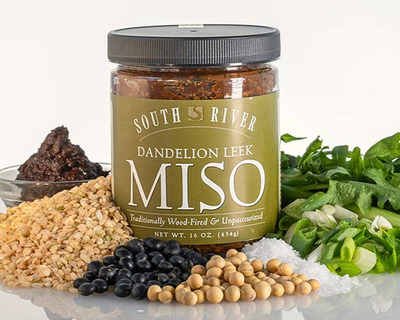 dandelion leek miso