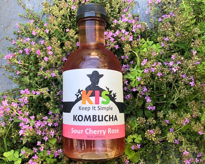 sour cherry rose vermont organic kombucha