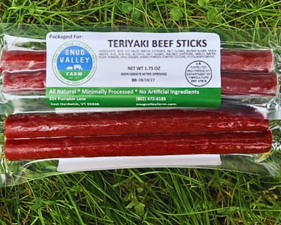 vermont grassfed and finished teriyaki beef stick