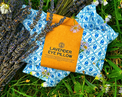 lavender eye pillow made using organic vermont lavender