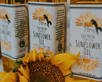 sunflox sunflower seed oil, grown in nh