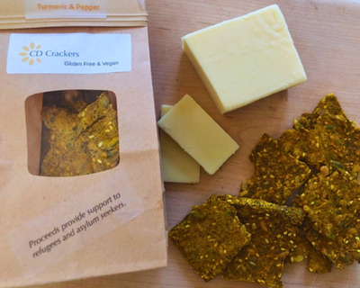 turmeric seedy crackers made in vermont